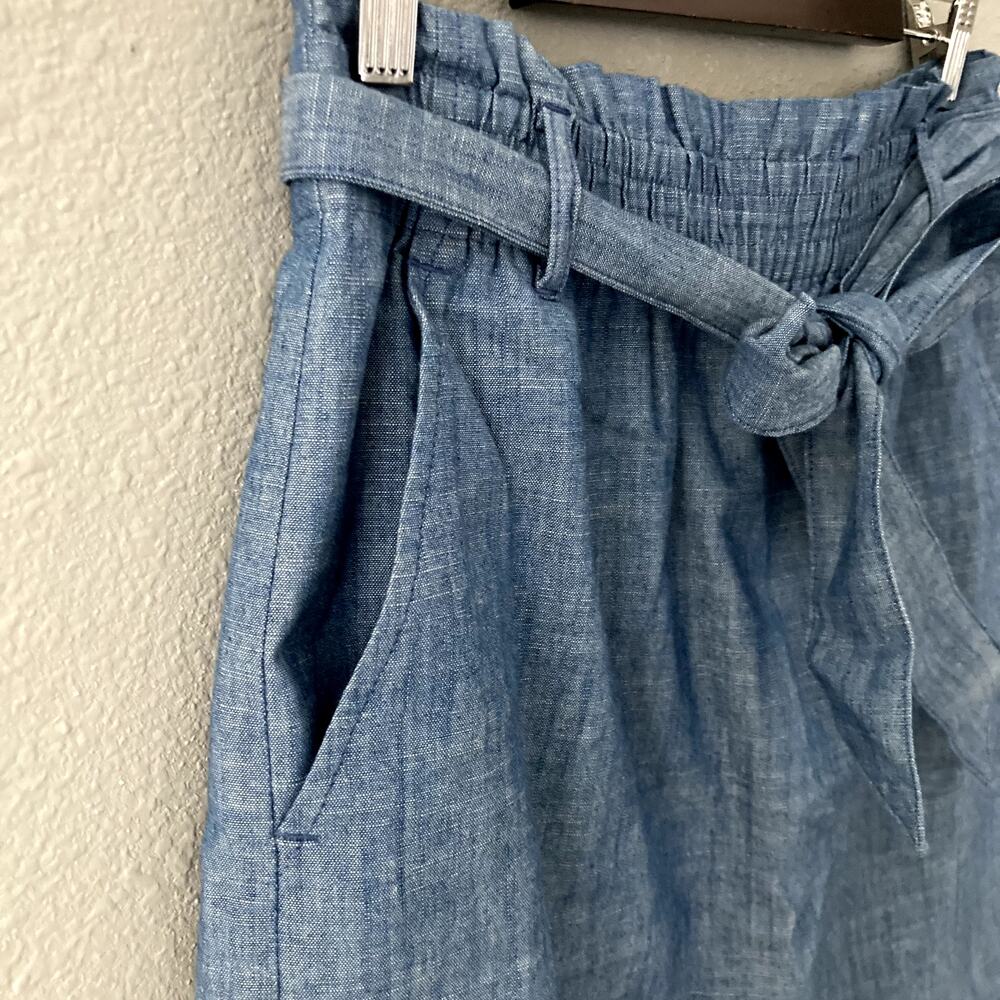 J. Crew Chambray Paper-bag Mini Skirt Medium - Picture 2 of 6